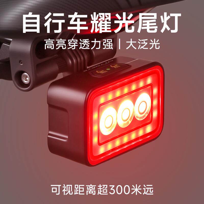 自行车尾灯夜g骑灯山地车尾灯多种灯光骑行灯公路车尾灯骑行装备