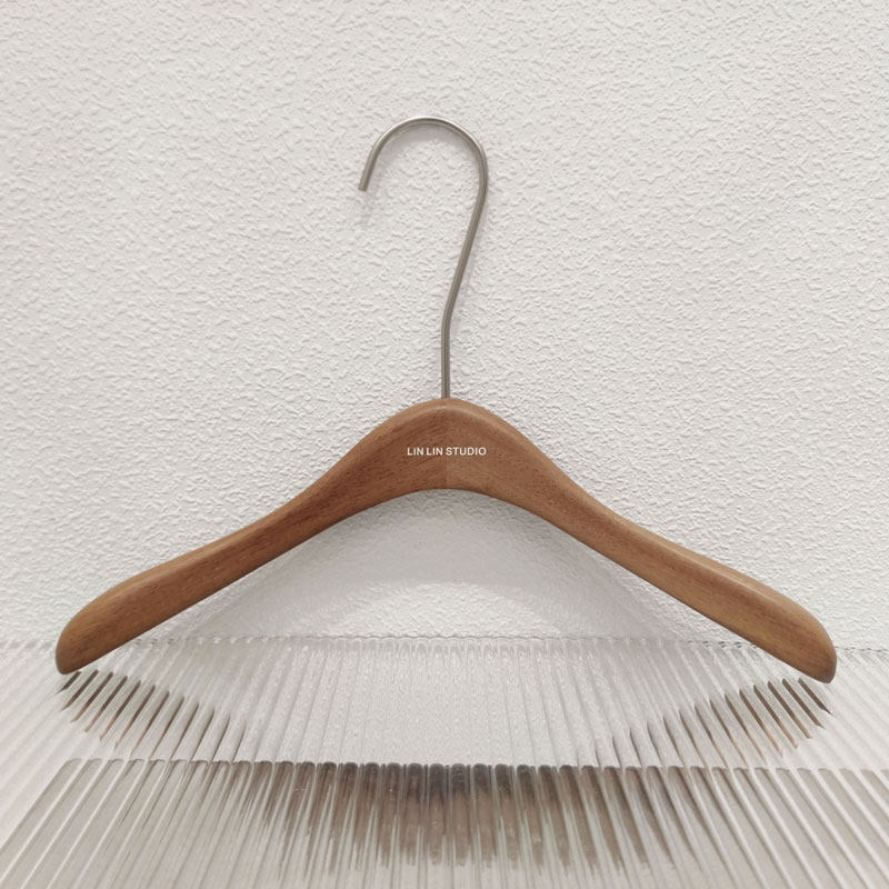 衣架服装店专用防滑无痕橡木衣撑裤夹胡桃色实木防掉高档木质裤架