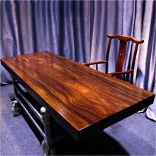 奥坎大板实木原木茶桌茶台茶板绿心檀菠萝格餐桌1米8整块独板2米