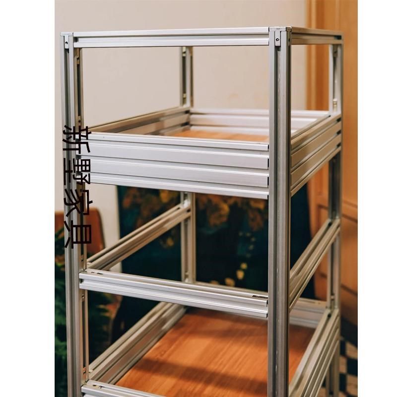 金属移动推车置物架多层文件柜简约铝型材餐边柜卧室床头柜收纳柜