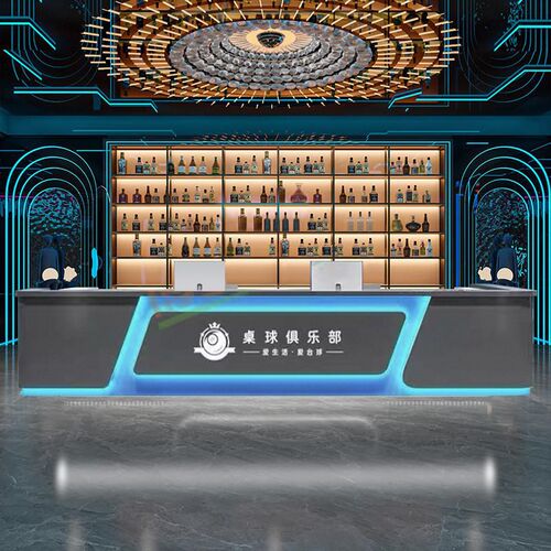 台球厅收银台工业风烤漆前台网咖电竞酒店健身房T会所接待吧台定 - 封面