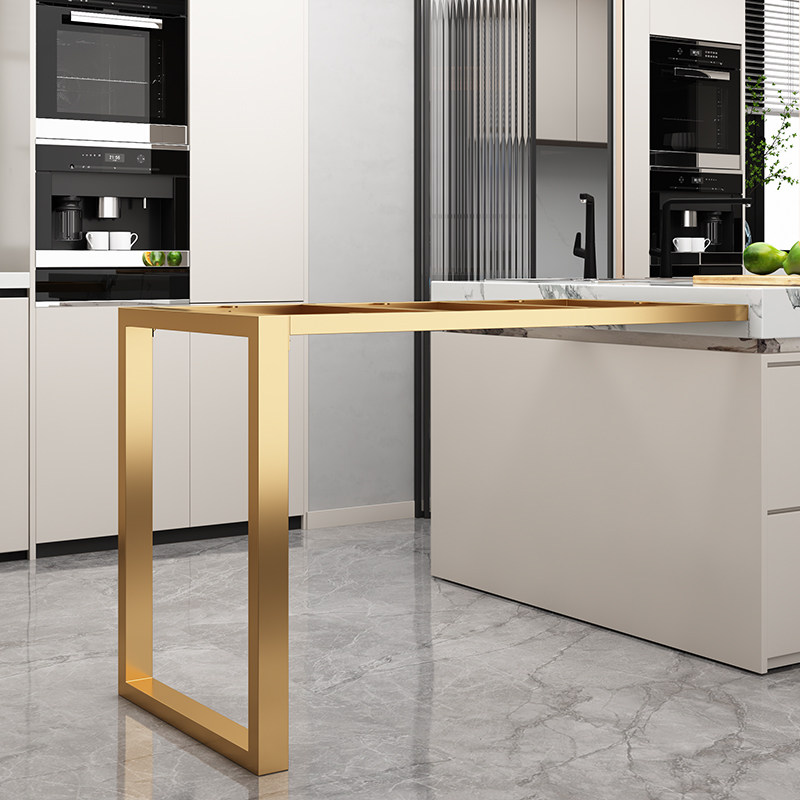 岛台厨房吧台橱柜餐厅岩板大理石瓷砖木板单边支撑架桌脚架可定制