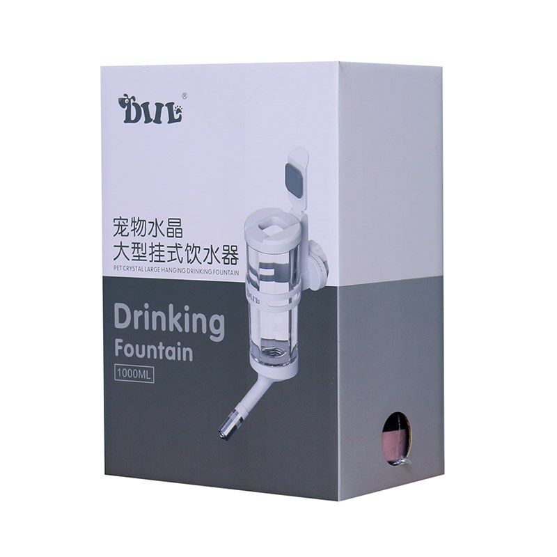 狗狗饮水器机不湿嘴盆宠物喂喝壶大型犬笼悬挂式容量金毛用品