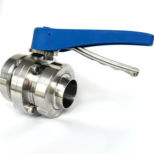 鸭嘴手柄不锈钢德标活接蝶阀DIN11851 UNION BUTTERFLY VALVE