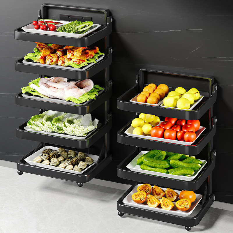 折叠备菜置物架厨房配菜壁挂多层配菜盘家用备餐多功能菜盘收纳架