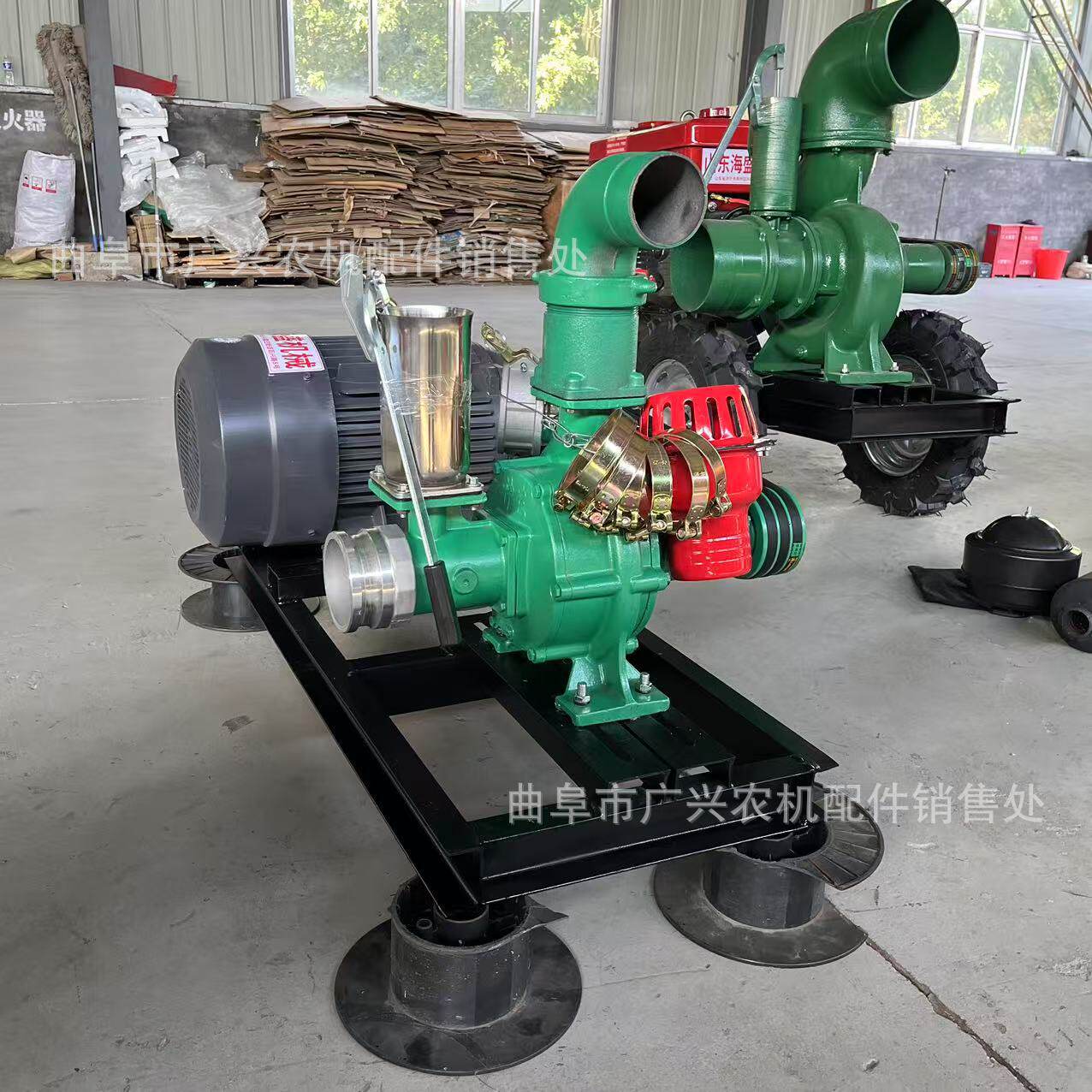 4寸电动高压喷灌泵扬程150米喷灌滴灌离心泵双叶轮农用管道送水泵