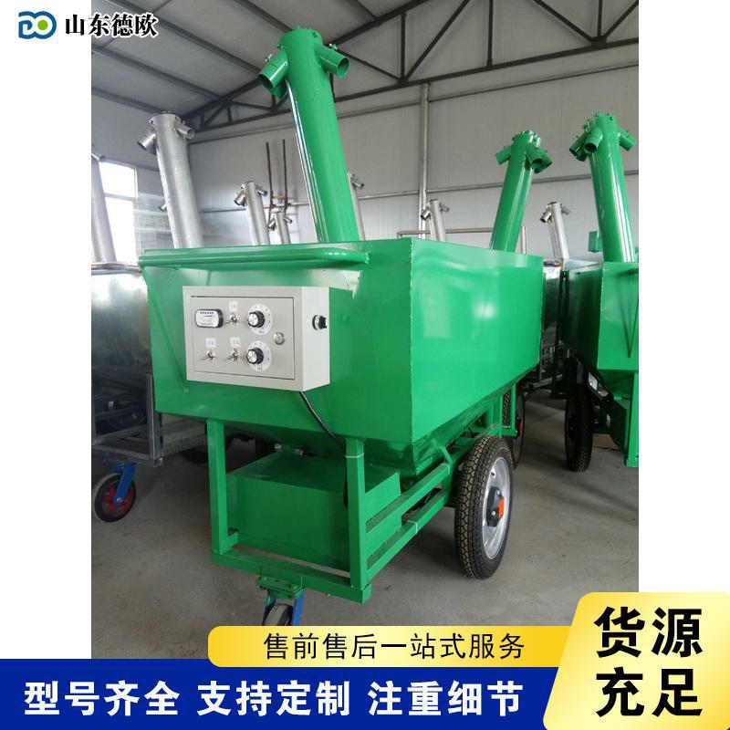 养鸡场手推喂料机 肉鸡笼养自动电动喂料车 养殖场鸡饲料上料机