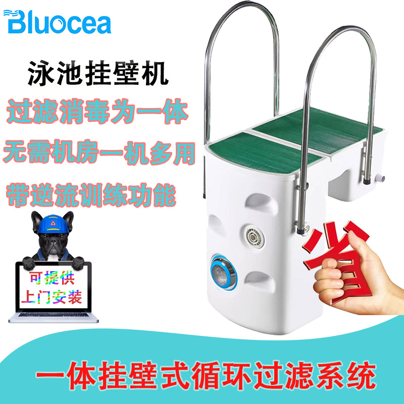 游泳池过滤循环水泵挂壁机照明过滤器一体化游泳池设备泳池挂壁机