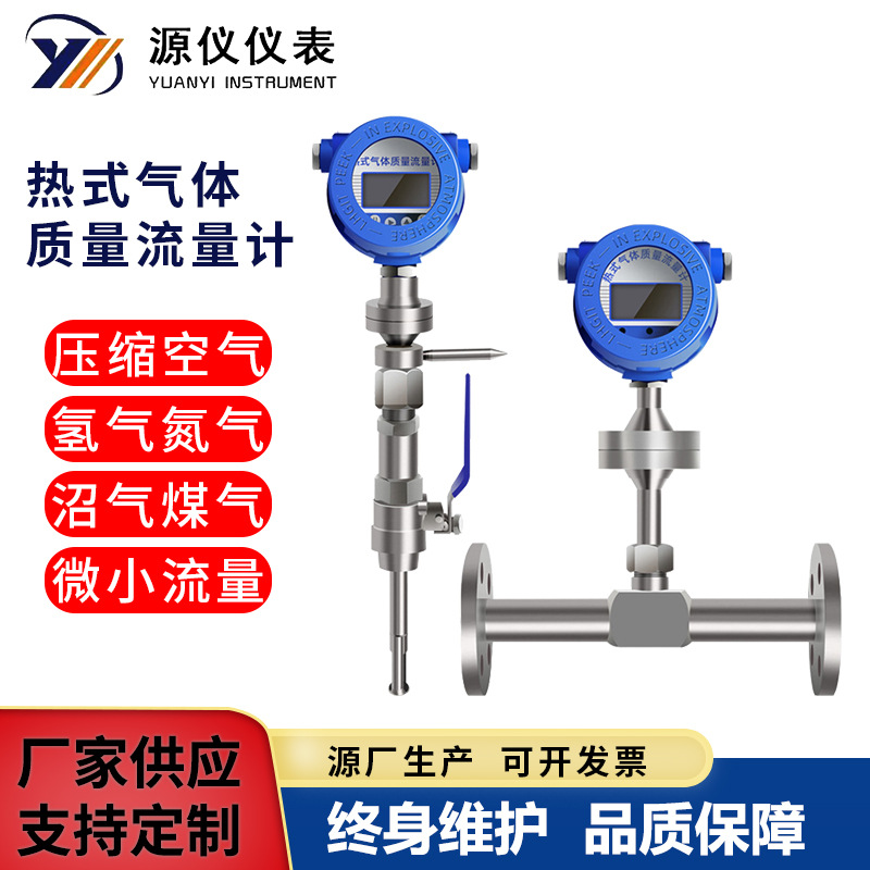 厂家供应热式气体质量流量计 管道式插入式 一体式气体流量计