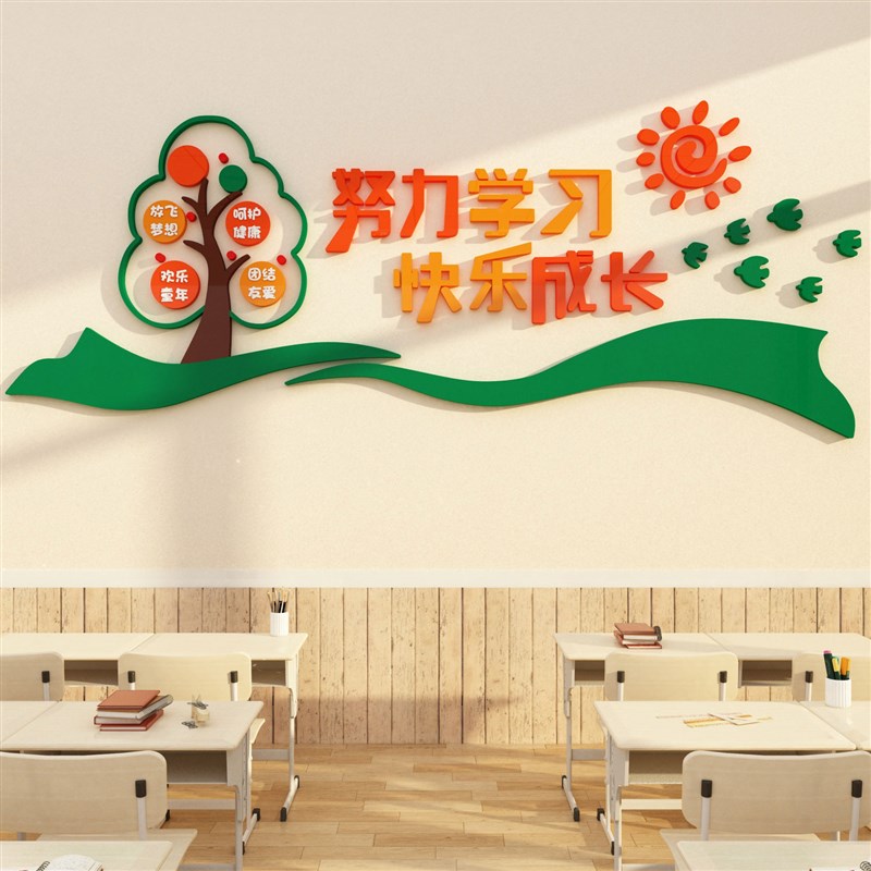 幼儿园大厅墙面装饰环创主题成品托管班教室背景文化走廊布置材料