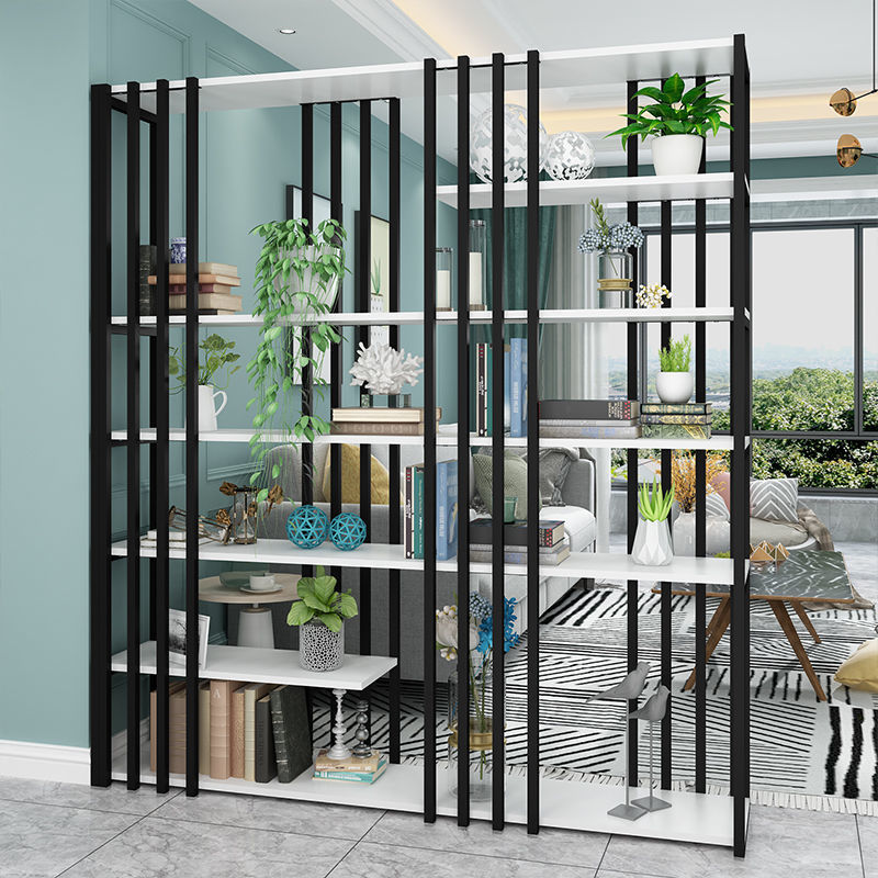 工业风隔断屏风玄关办公室书架展示架分层装饰储物货架置物架