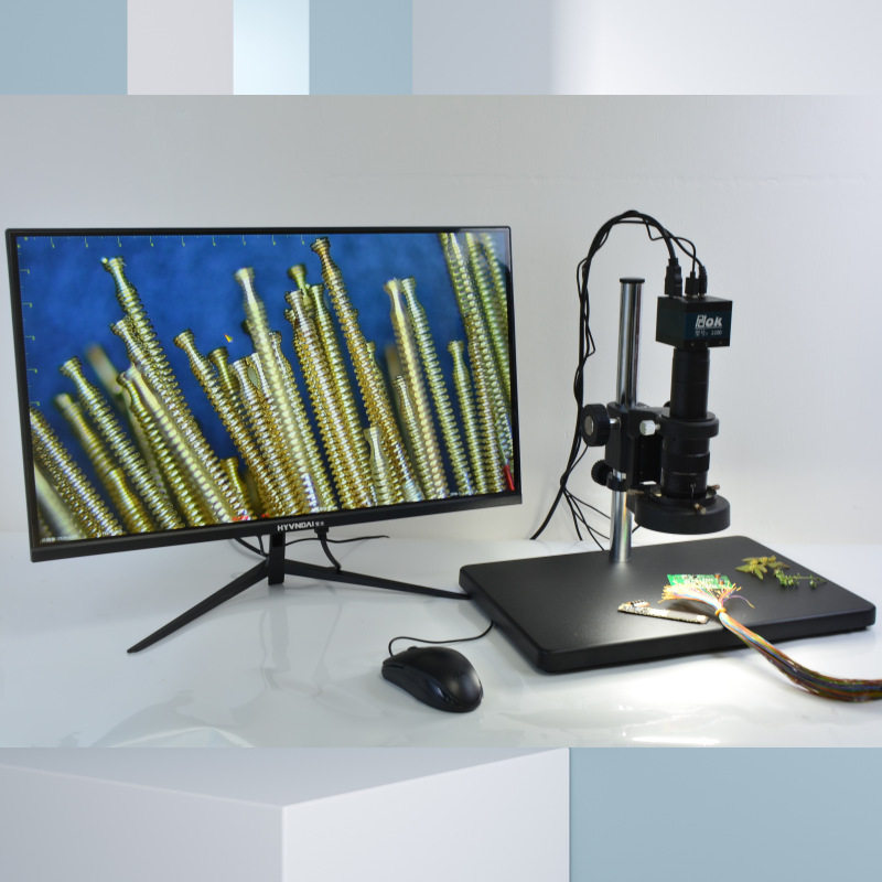 4K工业电子显微镜拍照录像测量视频数码CCD相机线路板手机维修焊