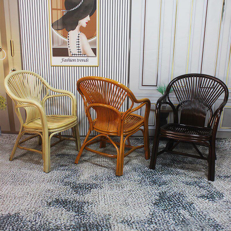 印尼藤编休闲家用阳台椅天然藤椅单人椅子三件套老人扶手椅靠背椅,住宅家具,阳台椅,淘宝优惠券,粉丝福利购,淘宝优惠卷