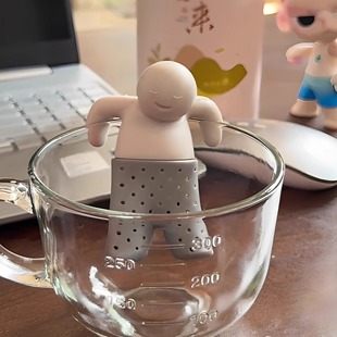 泡茶神器过滤器 创意小人茶滤茶叶过滤器硅胶304不锈钢办公室个性
