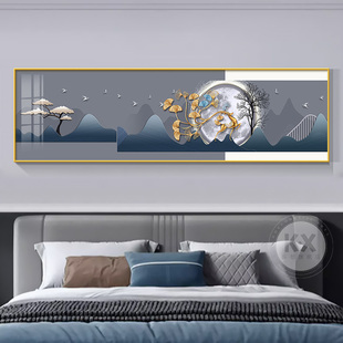 饰画高级感主卧背景墙壁画客厅大气挂画2023新款 轻奢卧室装 床头画