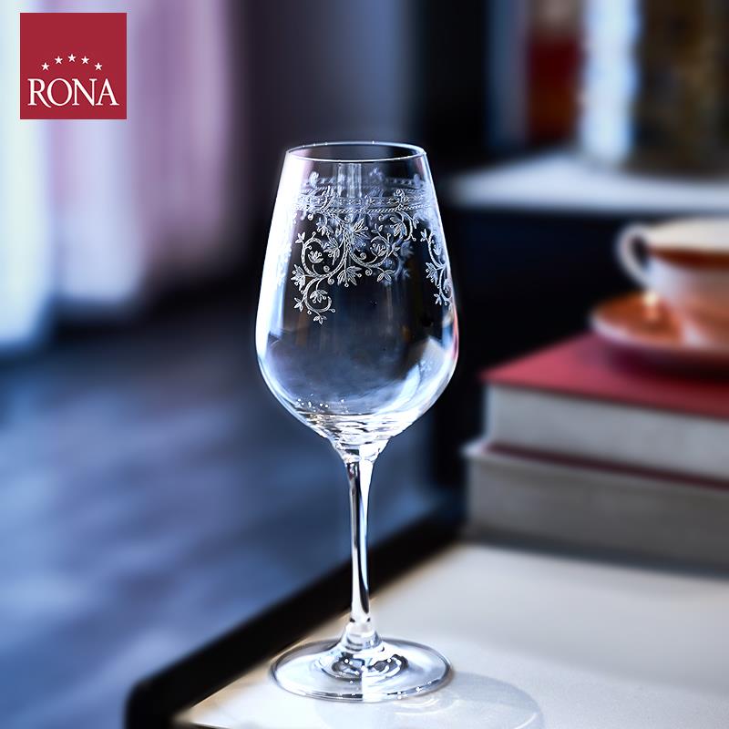 RONA洛娜欧洲原装进口刻花雕花红酒杯水晶玻璃欧式葡萄酒杯