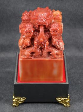 彷寿山石大号印章 九龙印玉玺大印 传国玉玺书法印章摆件篆刻