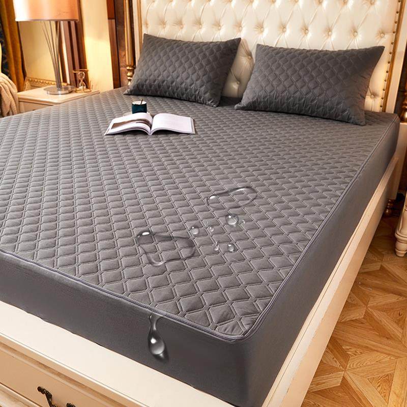 六面全包床笠单件防水隔尿拉炼式夹棉防滑固定席梦思床垫保护套罩