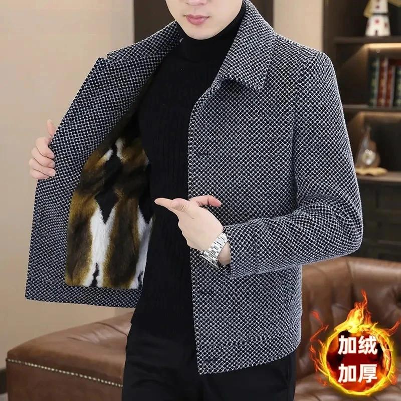 琴装好物精选高档毛呢外套男短款加厚男士夹克韩版男装风衣E/D-gm