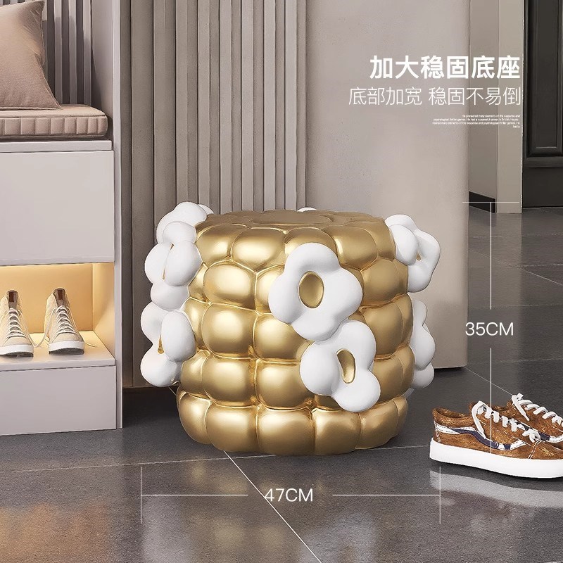 玉米换鞋凳子落地摆件家居饰品客厅沙发边几茶几儿童房装饰床头柜