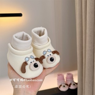 12个月防掉卡通纯棉棉鞋 1岁男女宝宝软底保暖3 春秋新生婴儿0