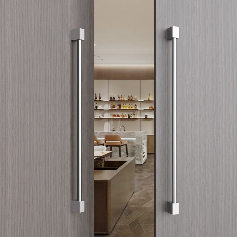 新款极简不锈钢玻璃门拉手商铺会议室实木门把手酒店办公大门拉手