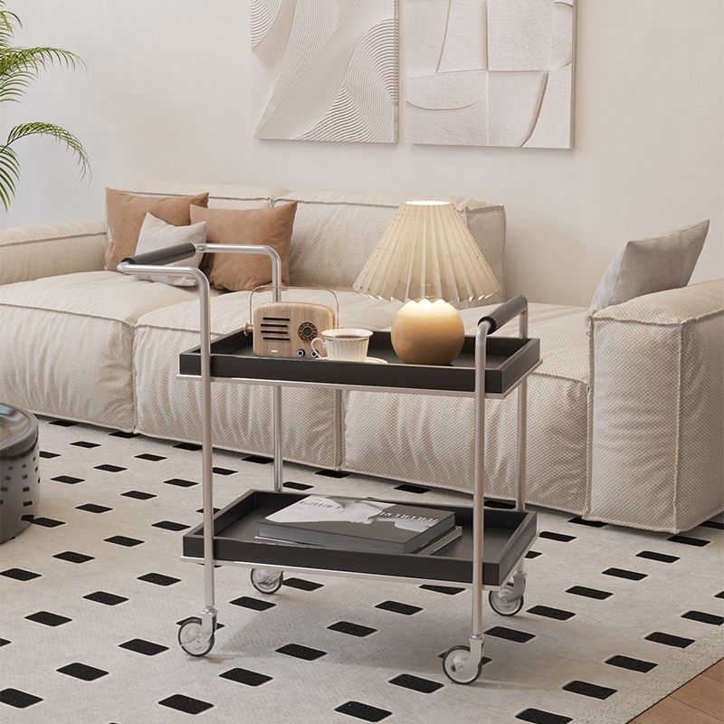 一优选简约小推车实木边几置物架沙发可移动茶几不锈钢餐车,住宅家具,角几/边几,淘宝优惠券,粉丝福利购,淘宝优惠卷