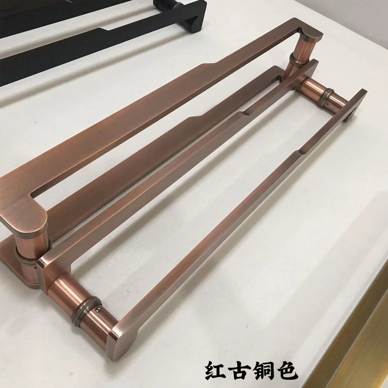 有无框玻璃门拉手大门把手中式木门大扶手现代豪华大门拉手黑现货
