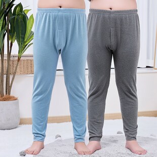 冬裤 线裤 加肥加大 学生秋裤 单条胖男孩c大童青少年德绒无痕保暖裤