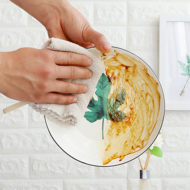 CSF9家务清洁抹布挂式擦手巾吸水不掉毛去油污厨房毛巾家用擦桌洗