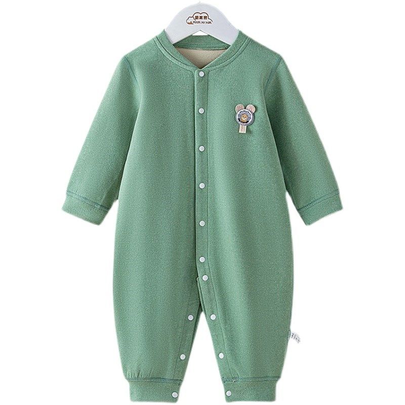 婴儿德绒哈衣男女儿童春秋冬季爬爬服新生宝宝长袖保暖磨毛连体衣