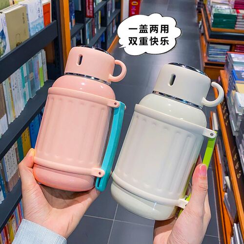 保温杯容量水杯男女m杯子不锈钢大肚高颜值学生上学水壶家用宝妈