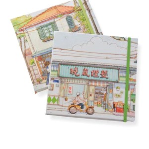 【邱啊璐  夏目手作】新款大正方手工水彩本旅行水彩本手账本