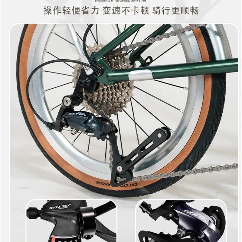 超轻成人折叠式自行车,新款后备箱折叠式女性自行车,轻便,可在地