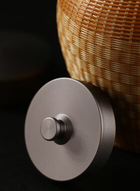 中式竹编竹丝扣瓷陶瓷茶叶罐密封迷你便携旅行茶具锡罐茶仓