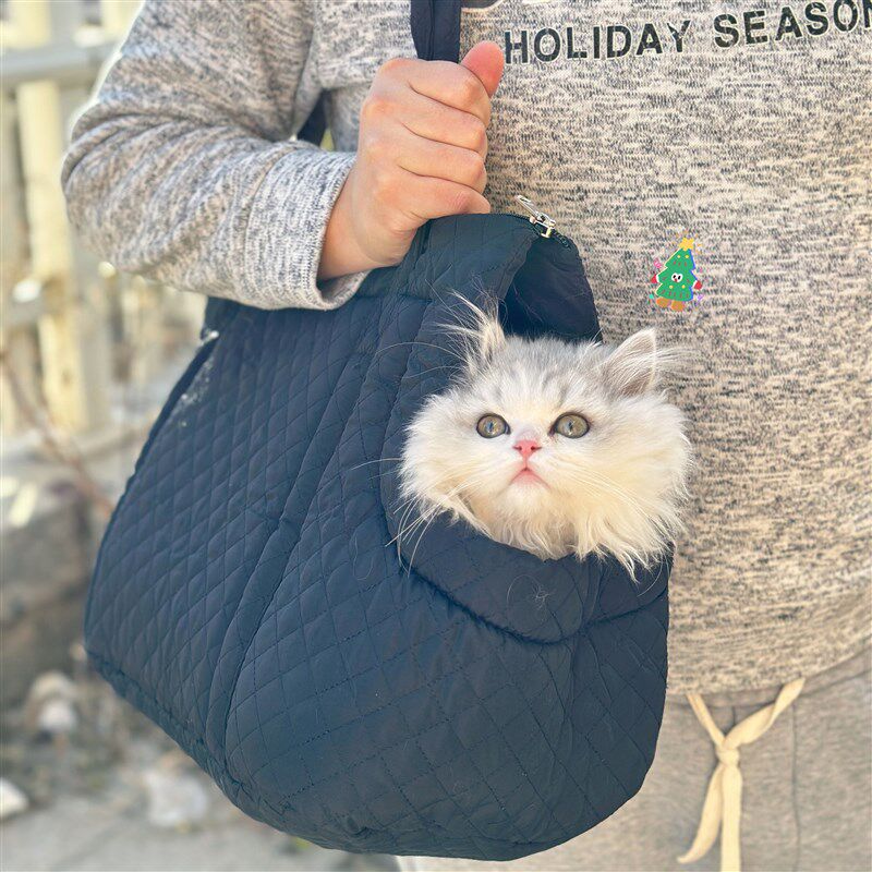 宠物外出包小型犬猫包外出便携手提包冬季保暖透气斜挎狗狗单肩包