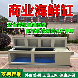 锦鲤鱼池多种养法海鲜缸贝壳池酒店超市海鲜龙虾鱼缸海鲜池菜市场