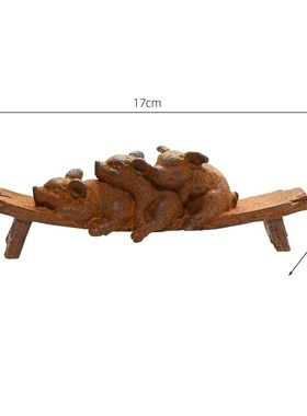 搬砖小猪。铸铁板凳可爱摆件动物户外可爱花园庭院桌面装饰杂货