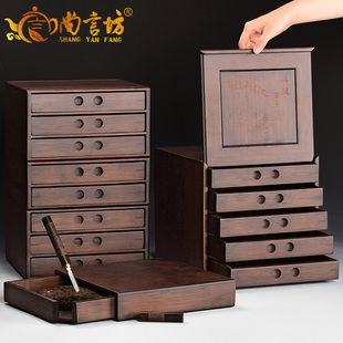 普洱茶收纳盒茶叶罐包p装盒密封罐茶饼盒架子多层抽屉茶盒茶道茶