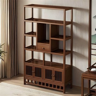 博古架茶叶置物架非实木中式茶架子客厅靠墙博物架古董摆件展示架