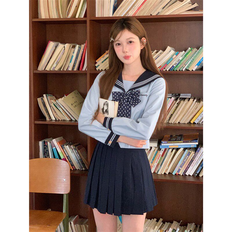 东京岁时记jk蓝撞绀水手服小个子学院风J学生制服绀色半裙制服套