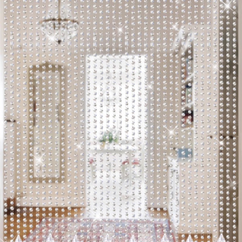 现代简约专用门帘珠帘隔断帘免打孔水晶帘子过道卧室装饰挂帘吊帘