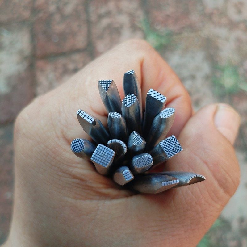 沙地錾 麻地錾 打底錾  底纹錾  錾刻工具 錾子 錾刻刀