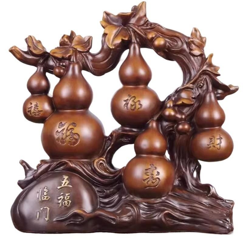 葫芦摆件镇宅招财五福临门家居饰品新房客厅玄关酒柜乔迁新居礼品