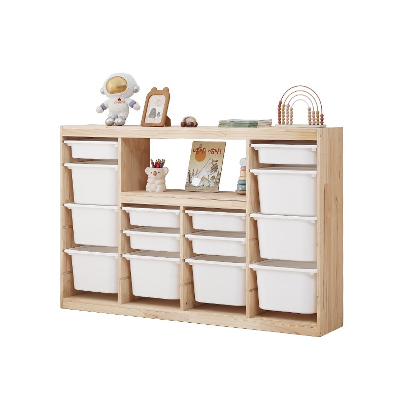 儿童玩具收纳架大容量书架置物架玩具柜储物柜宝宝玩具收纳柜实木