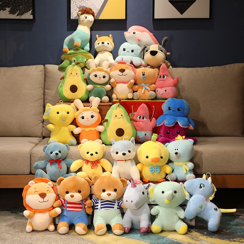 毛绒玩具娃娃机玩偶婚庆抛洒活动礼品小号公仔玩偶地摊节日礼物