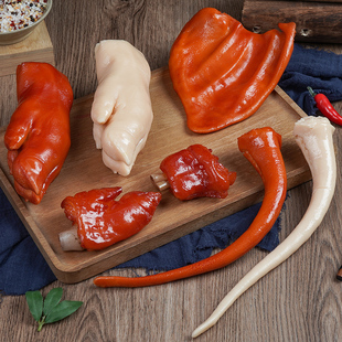 仿真卤猪脚假红烧猪蹄模型猪耳朵新鲜猪尾M巴玩具道具摆件猪肘子