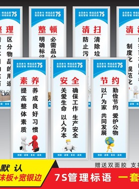 5s 6s 7s 8s 9s生产车间管理标语现场管理标示牌企业文化仓库宣传