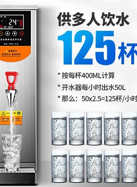步进式开水机商用餐饮店奶茶店设备50大容量保温热水机110/220
