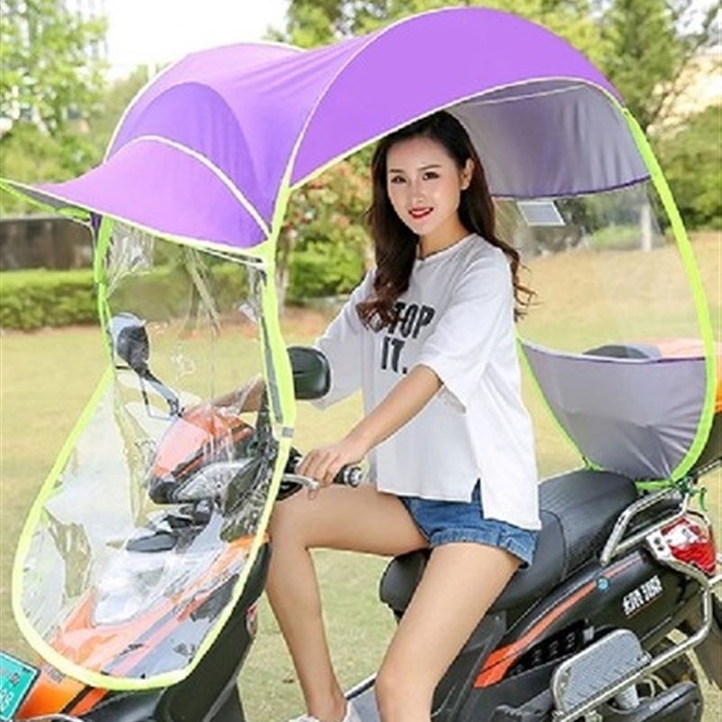伞雨伞雨棚全封闭女板摩托透明帘风加大加厚雨Q挡蓬踏罩电动车遮